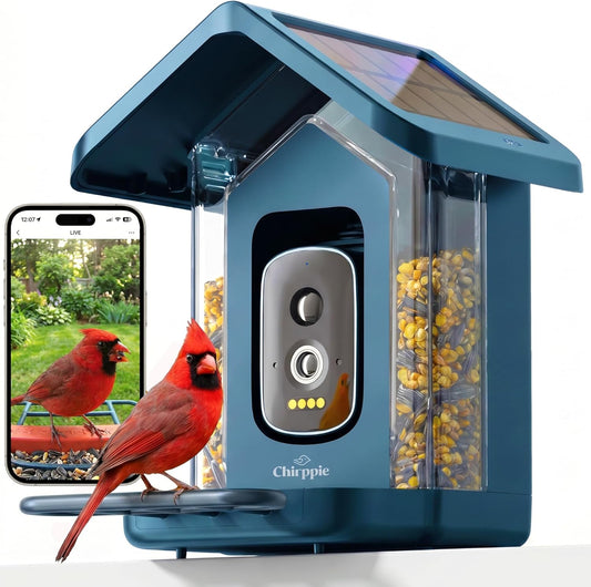 Chirppie Solar-Powered Smart Bird Feeder with Camera