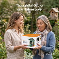 Green Chirppie bird feeder gift box being given as a thoughtful gift (11 of 17)