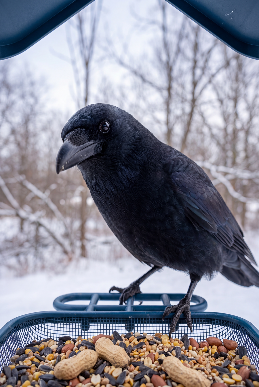 Chirppie smart bird feeder in a backyard setting