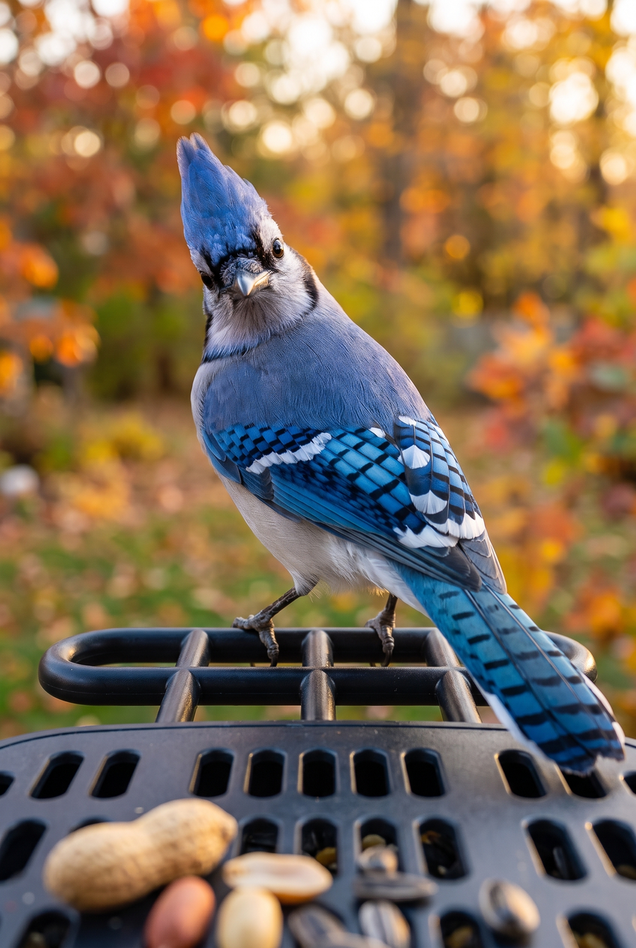Chirppie smart bird feeder in a backyard setting