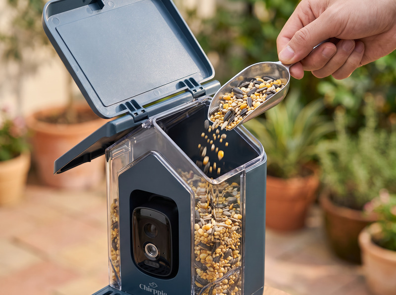 Fill with bird seed